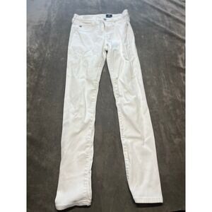 AG Adriano Goldschmied Farrah White High Rise Ankle Skinny Jeans‎ 25r